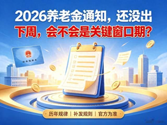 人社部 财政部2026养老金上调全国通知没出 下周会不会是关键窗口期