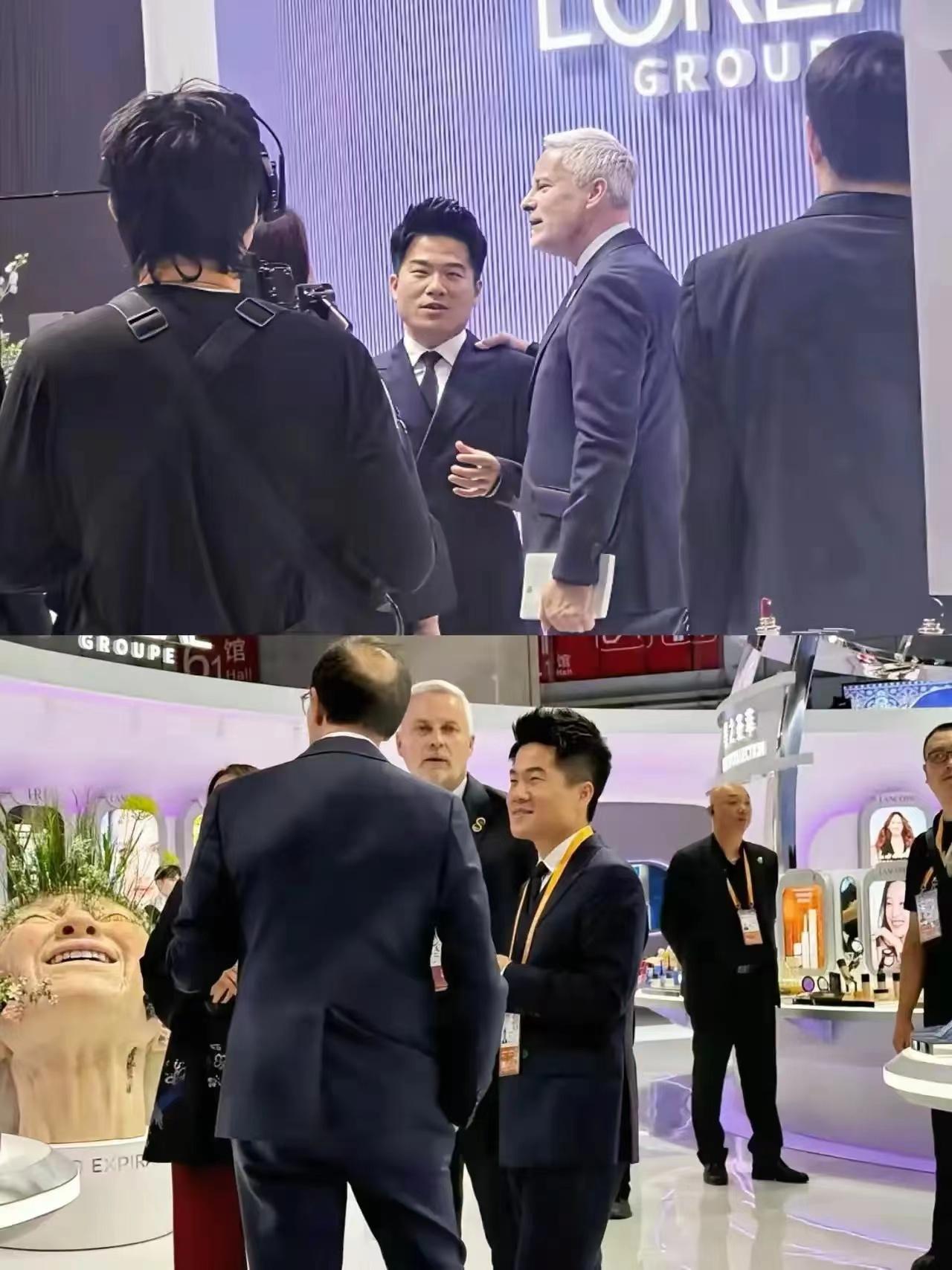 董宇辉突然甩出王炸！
真的没有想到，他在进博会现场比直播间更有气场。黑西装利落发