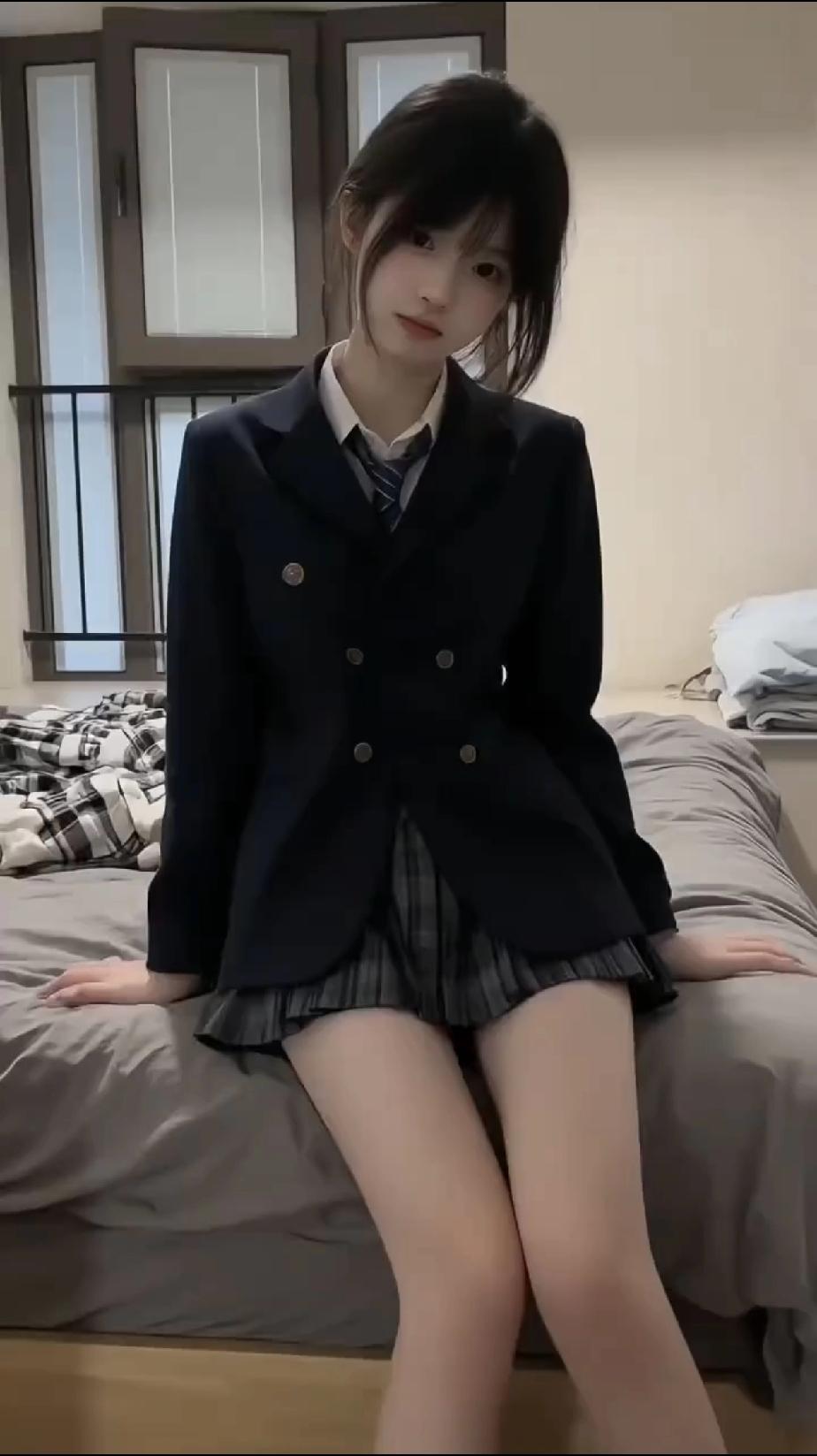 青春校园风，少女心满满！💕清纯少女感穿搭 少女清纯风 青春校园美女 校园少女风