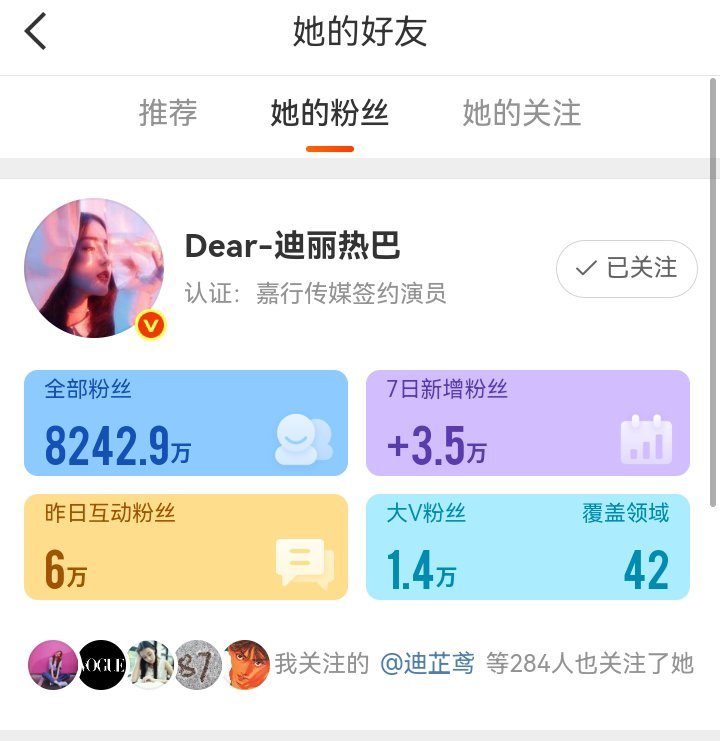 迪丽热巴一直在吸粉奥～