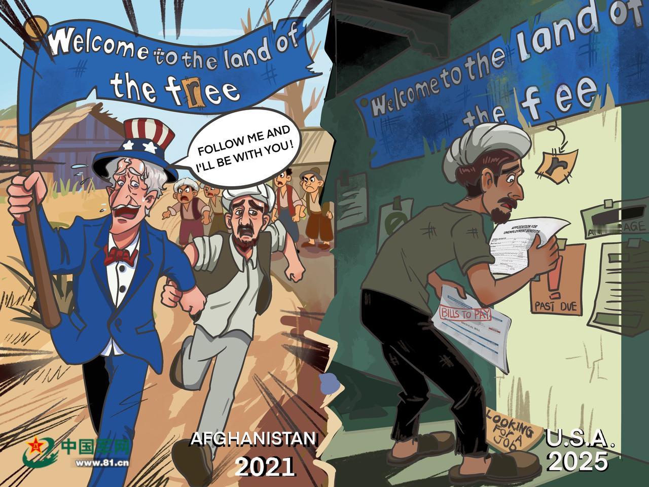 你爱美国，美国爱你么？（素材来自中国军网）

用得上是盟友，用不上是弃子！拉坎瓦