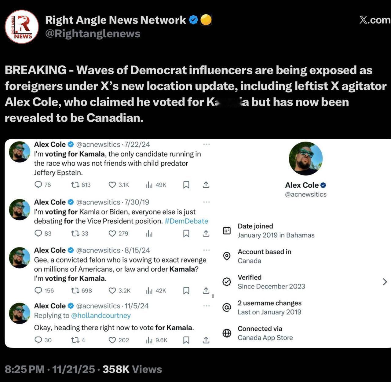 马斯克的X开通位置功能后抓到一堆骗子（这些都是大咖的号）【】 