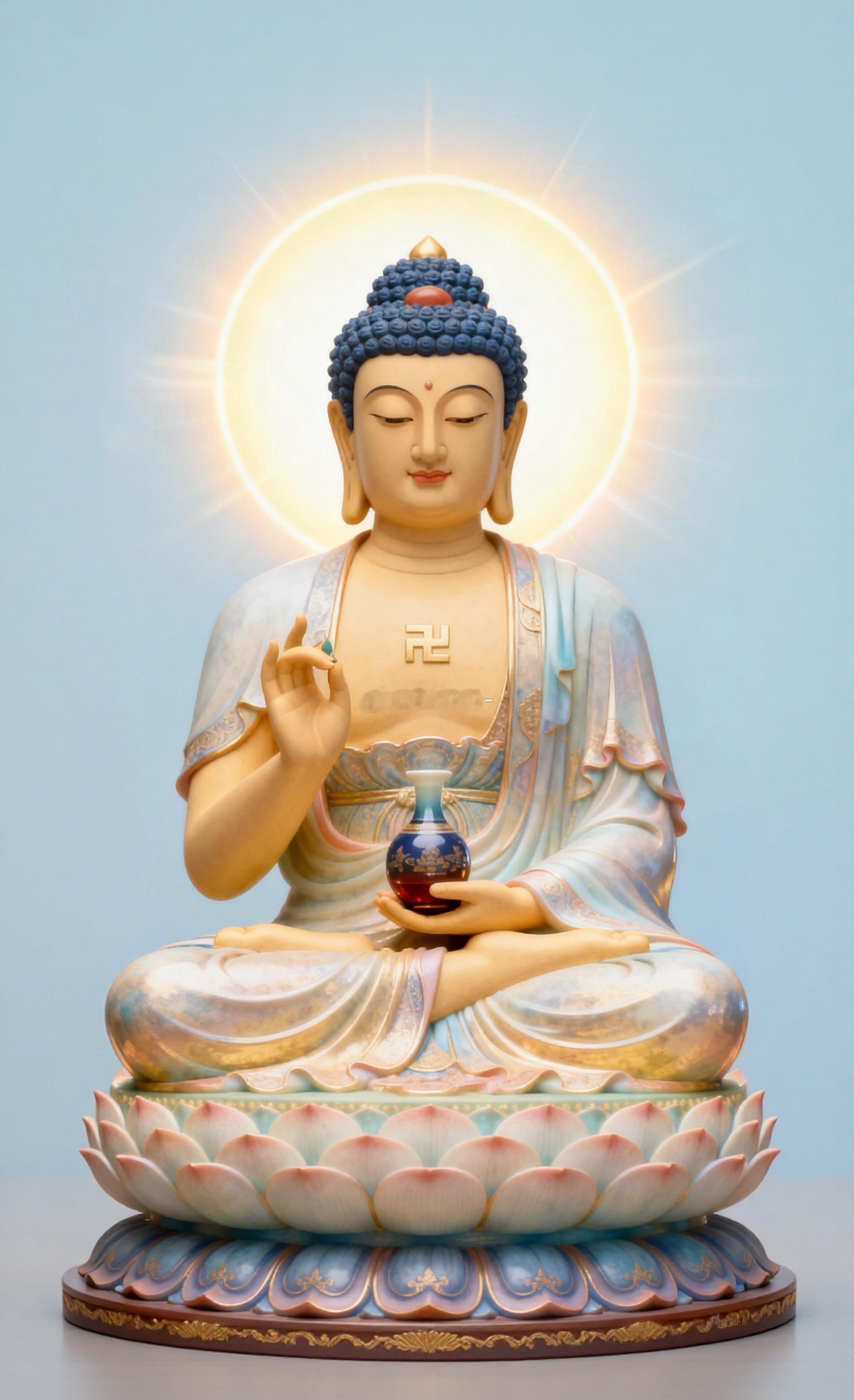 顶礼药师佛。新的一天，别拿命换钱，别透支情绪。身体健康、没病没灾，才是今天最大的