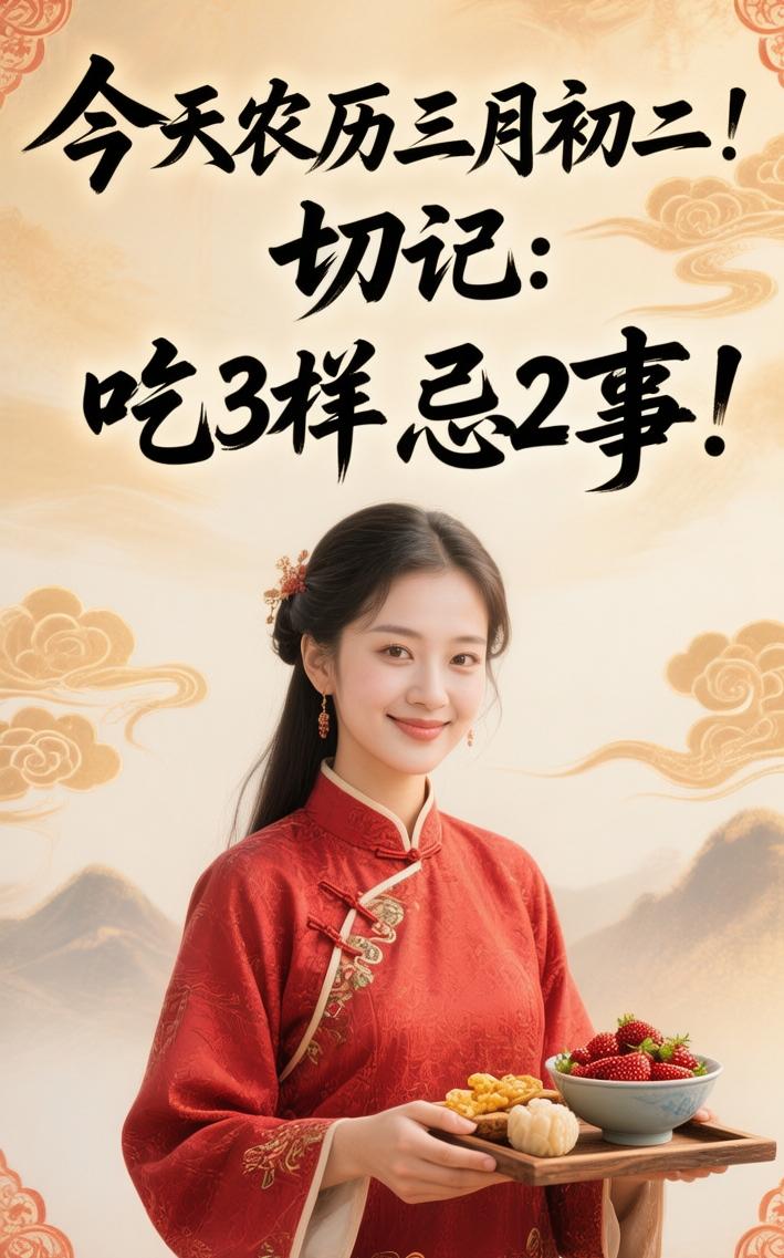 【今天农历三月初二！切记：吃3样忌2事！】

4月18日，农历三月初二，民俗“春