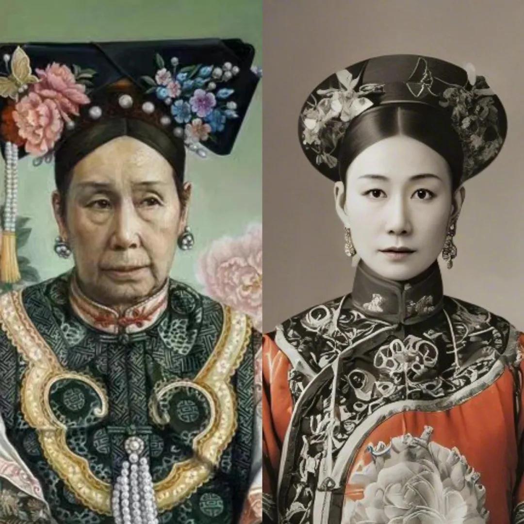 这是AI还原慈禧太后年轻时的样子的照片，慈禧生活在19世纪，那时候摄影技术刚刚起