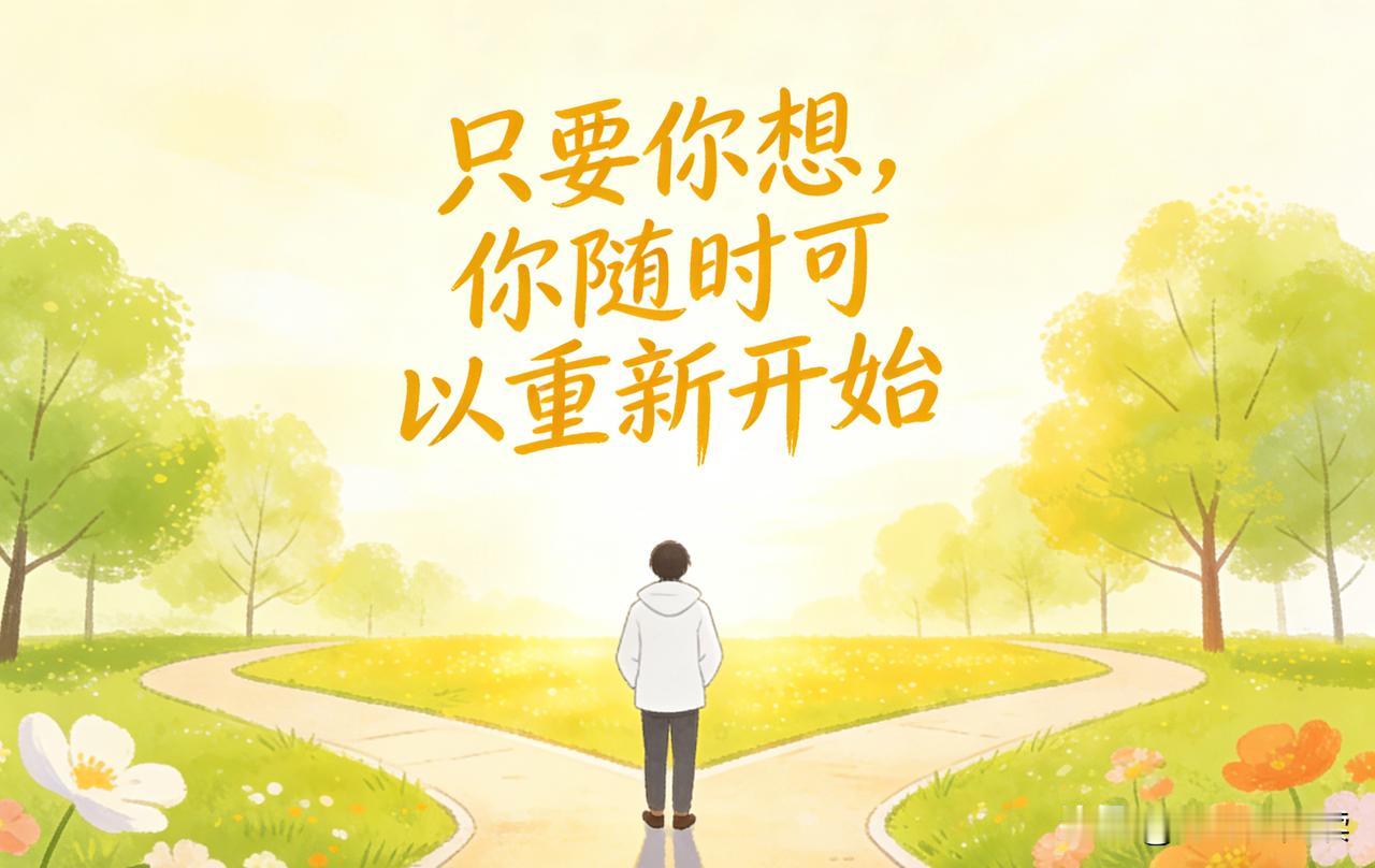 只要你想，你随时都可以重新开始
 
人生从没有真正的来不及，也没有所谓的太晚。那
