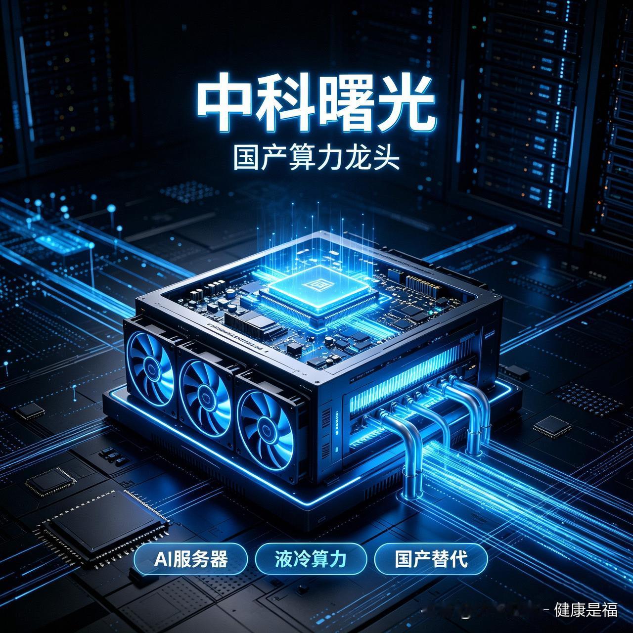 中科曙光发展前景非常好，原因如下：
1. 国产算力龙头，AI服务器需求爆发，业绩