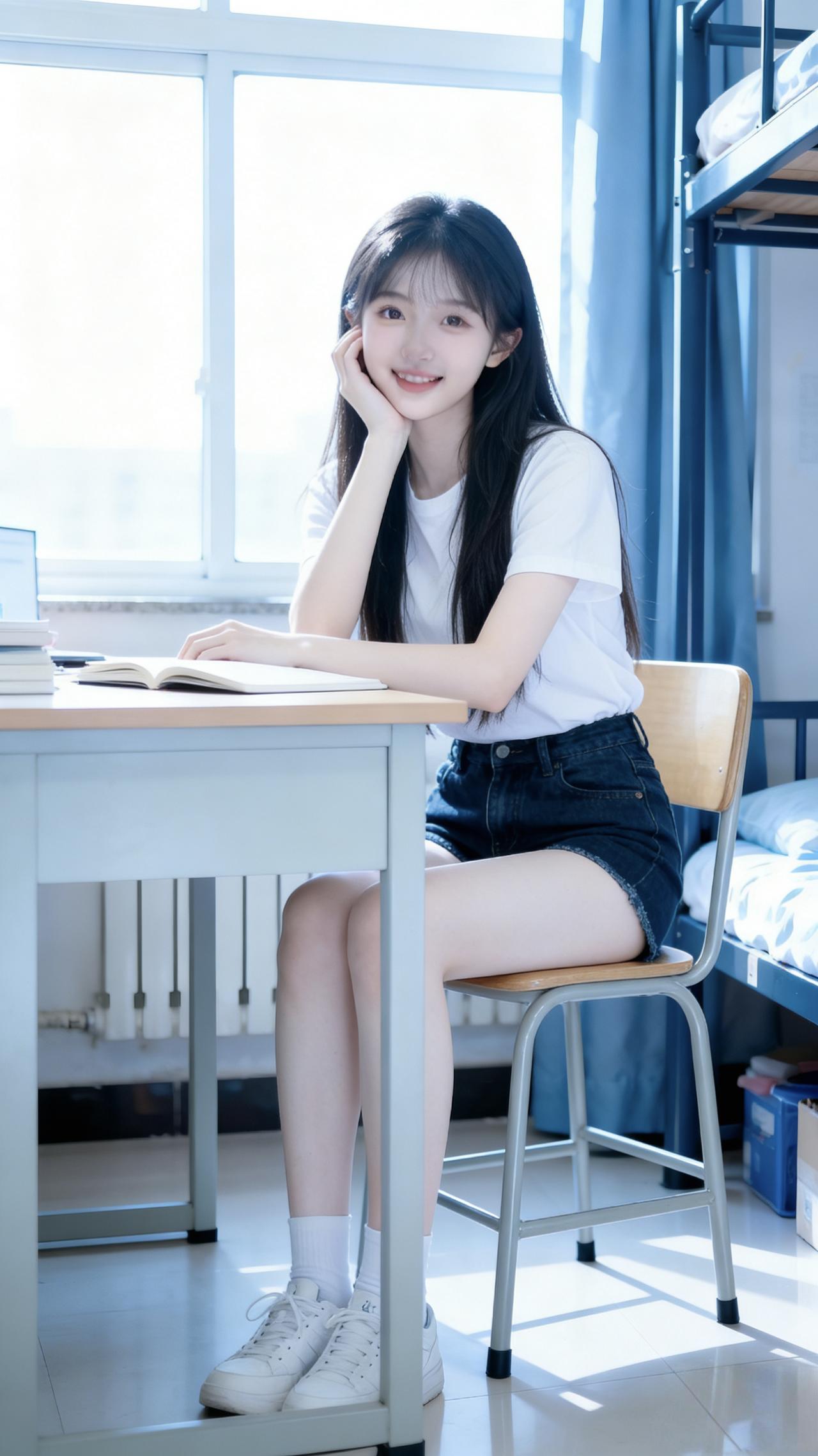 高颜值美女 这也太好看了 清纯甜美 大长腿 甜系女孩