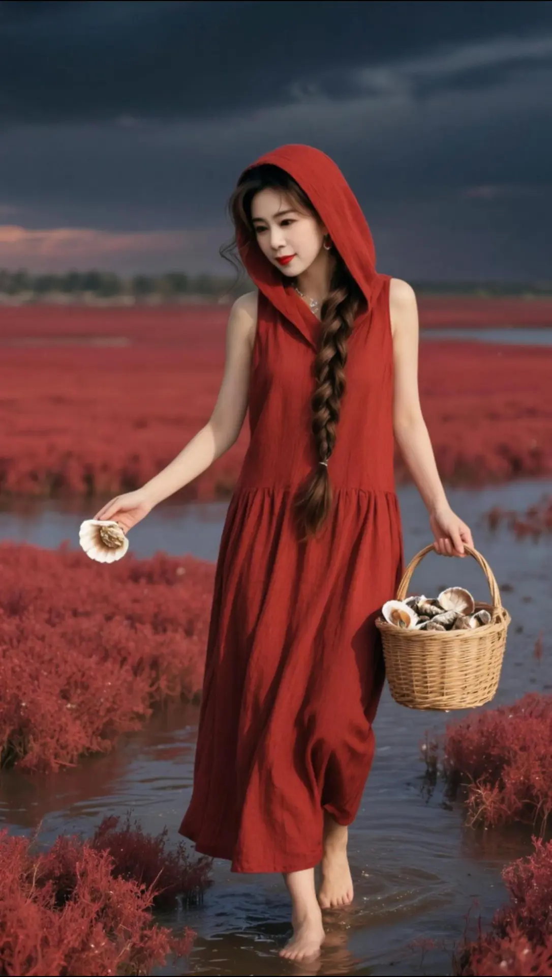 AI红滩氛围感写真 ai创作