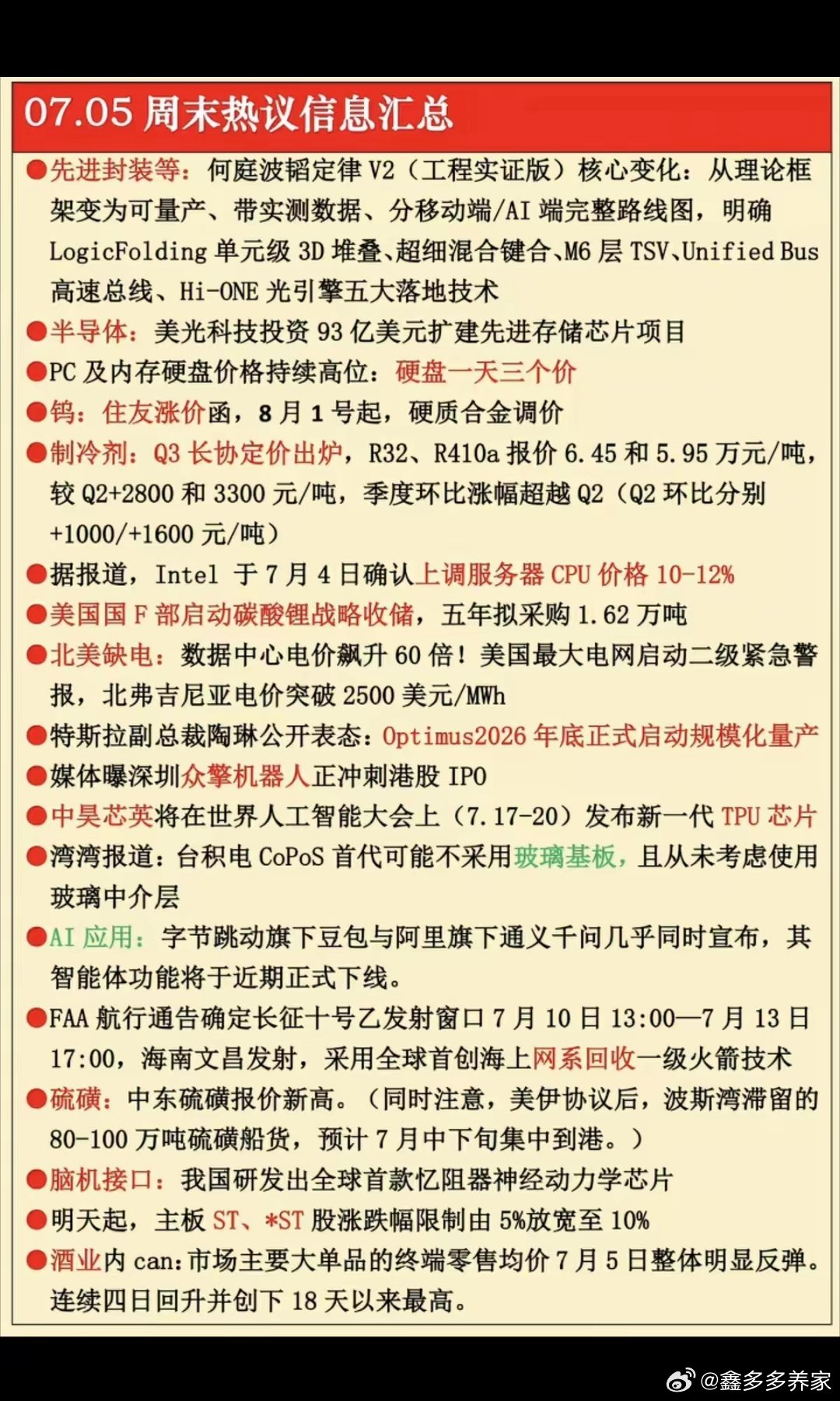 7月5日周日周末舆情彻底炸锅，八大热门方向被资金扎堆热议，下周开盘轮动机会直接摆