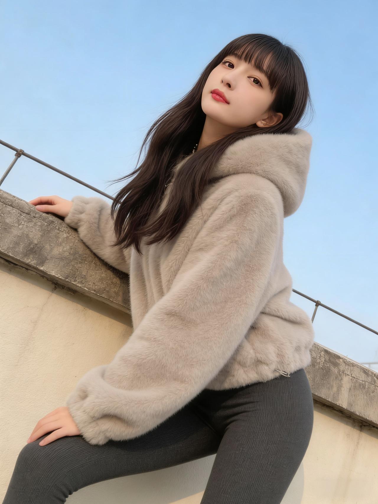 冬日暖阳下，温柔少女灰色系，浅笑盈盈。时尚穿搭 女孩子怎么穿搭既时尚又好看?