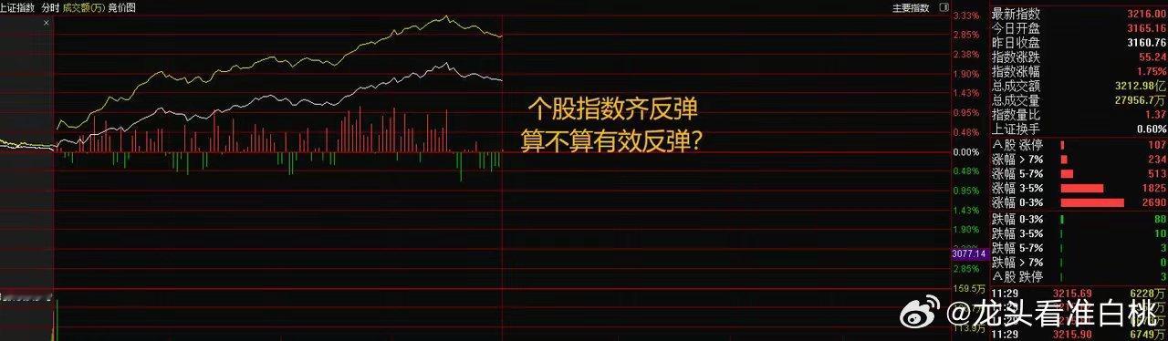 元月12日早盘个股指数齐反弹，是有效反弹吗？终于迎来久违的一根中阳线，先看量能，