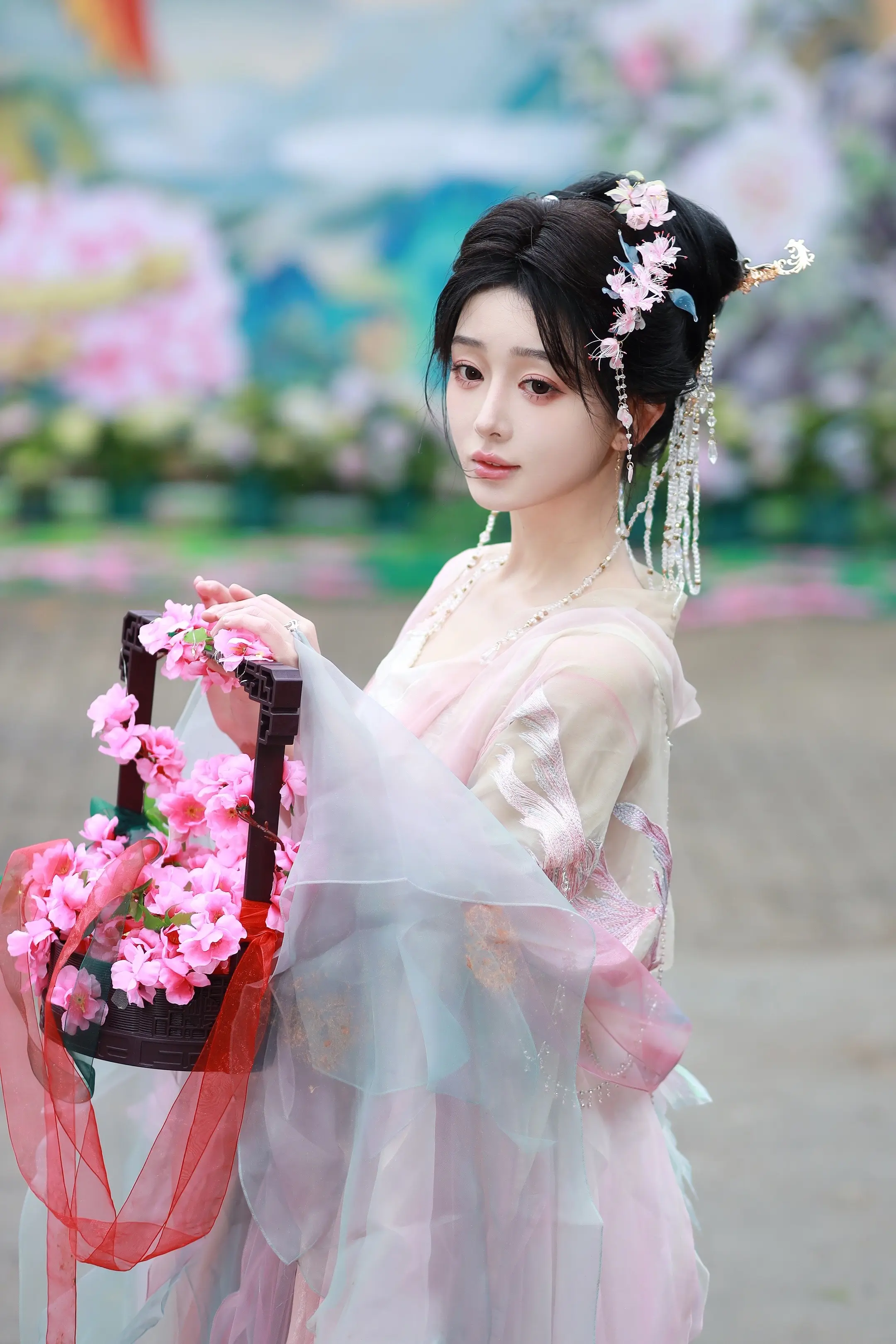 花朝节国风网红 樱桃不甜。