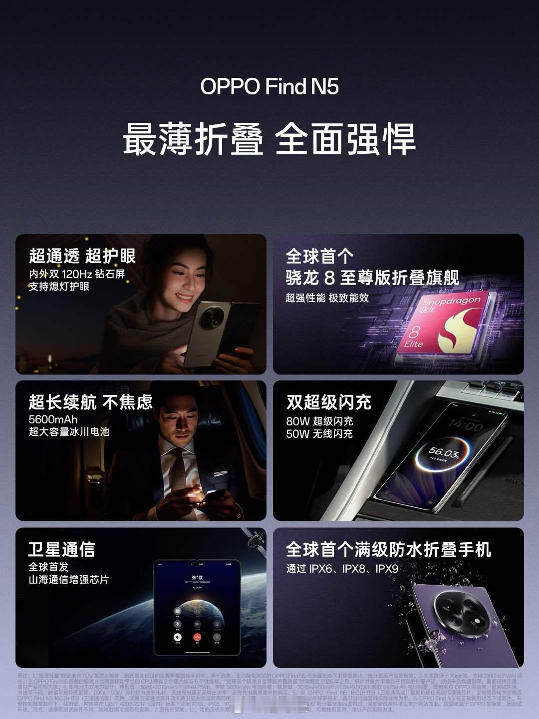 OPPO Find N5不仅轻薄，各项配置也非常强！8.12英寸大屏护眼又通透，