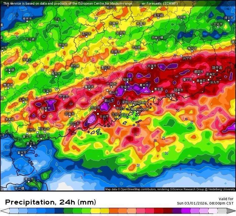 广东的朋友注意！27-28号要迎来今年首次强降水，还可能有雷雨大风、冰雹。暖湿气