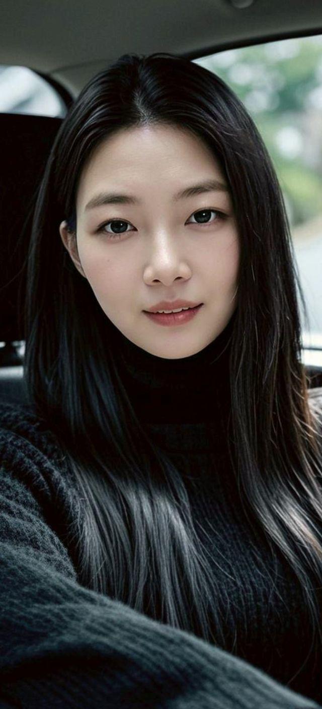 AI黑发女神的风采 颜值在线优雅气质热门清纯甜美女孩