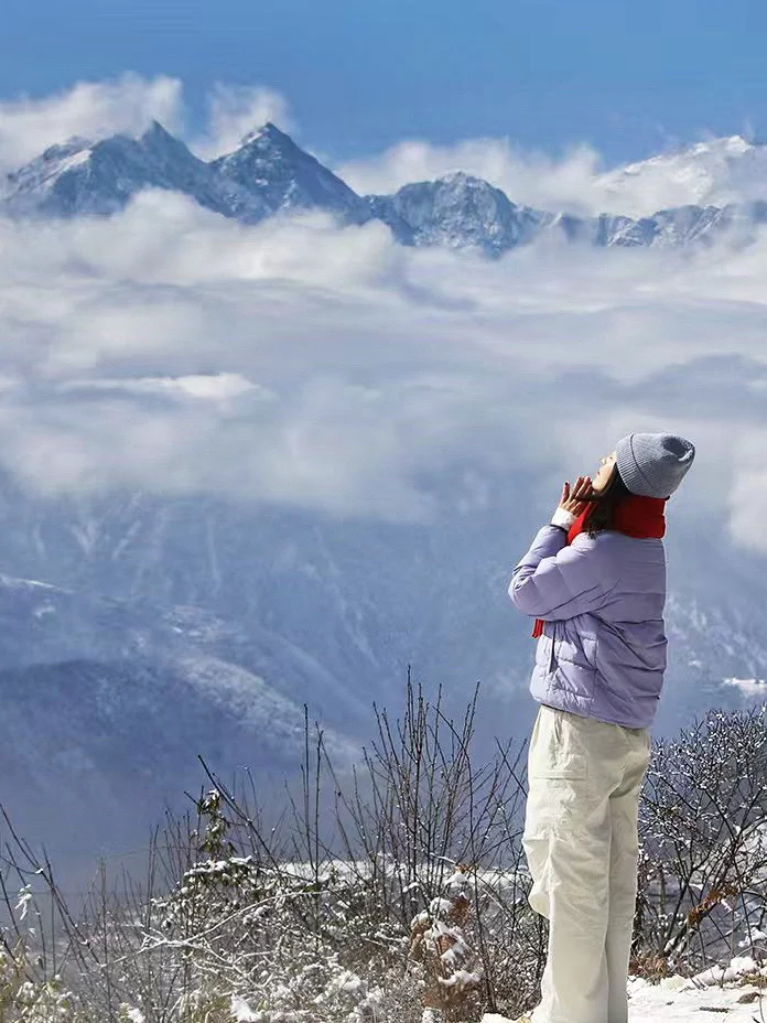 🤩羡慕我们四川人 出门就是贡嘎雪山！