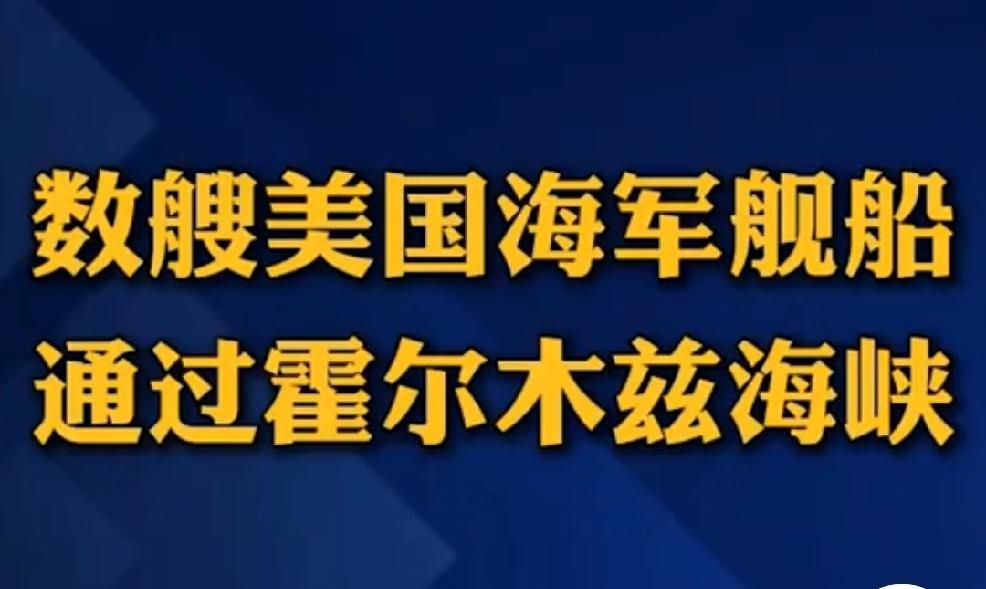 【你怎么看数艘美国海军舰船11日通过霍尔木兹海峡，此举并未与伊朗方面协调】
  