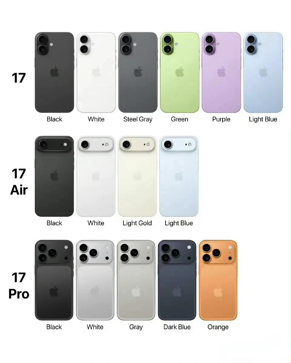 据Macworld消息，苹果iPhone 17全系配色在内部文件中曝光，新增多款