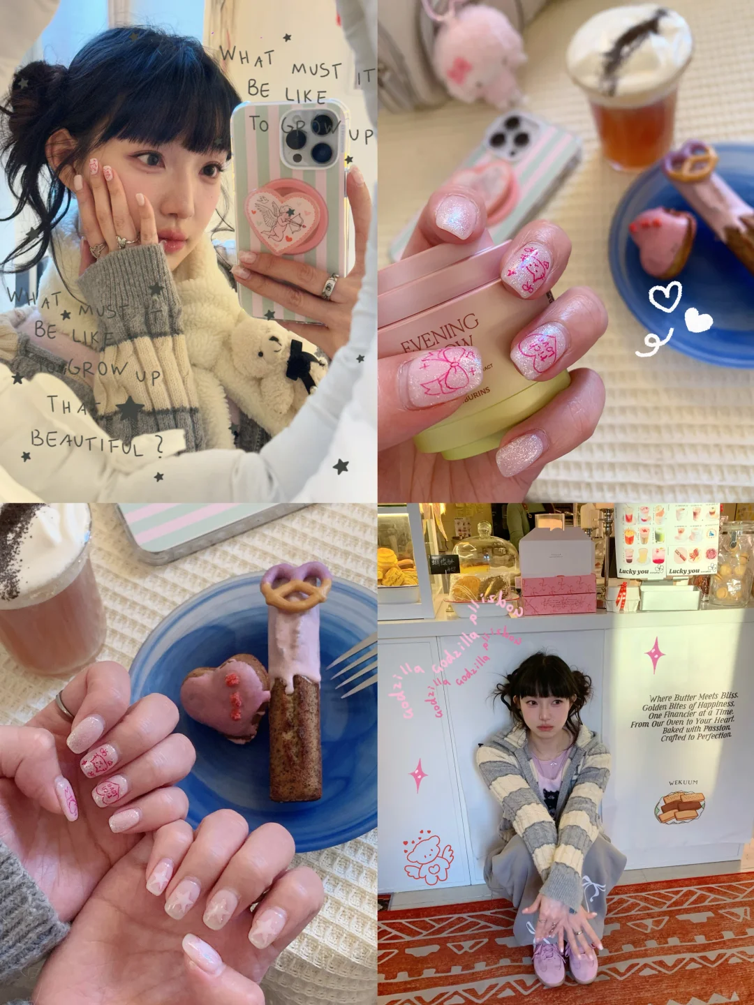 Nail share🌸樱花粉美甲甜度超标💕