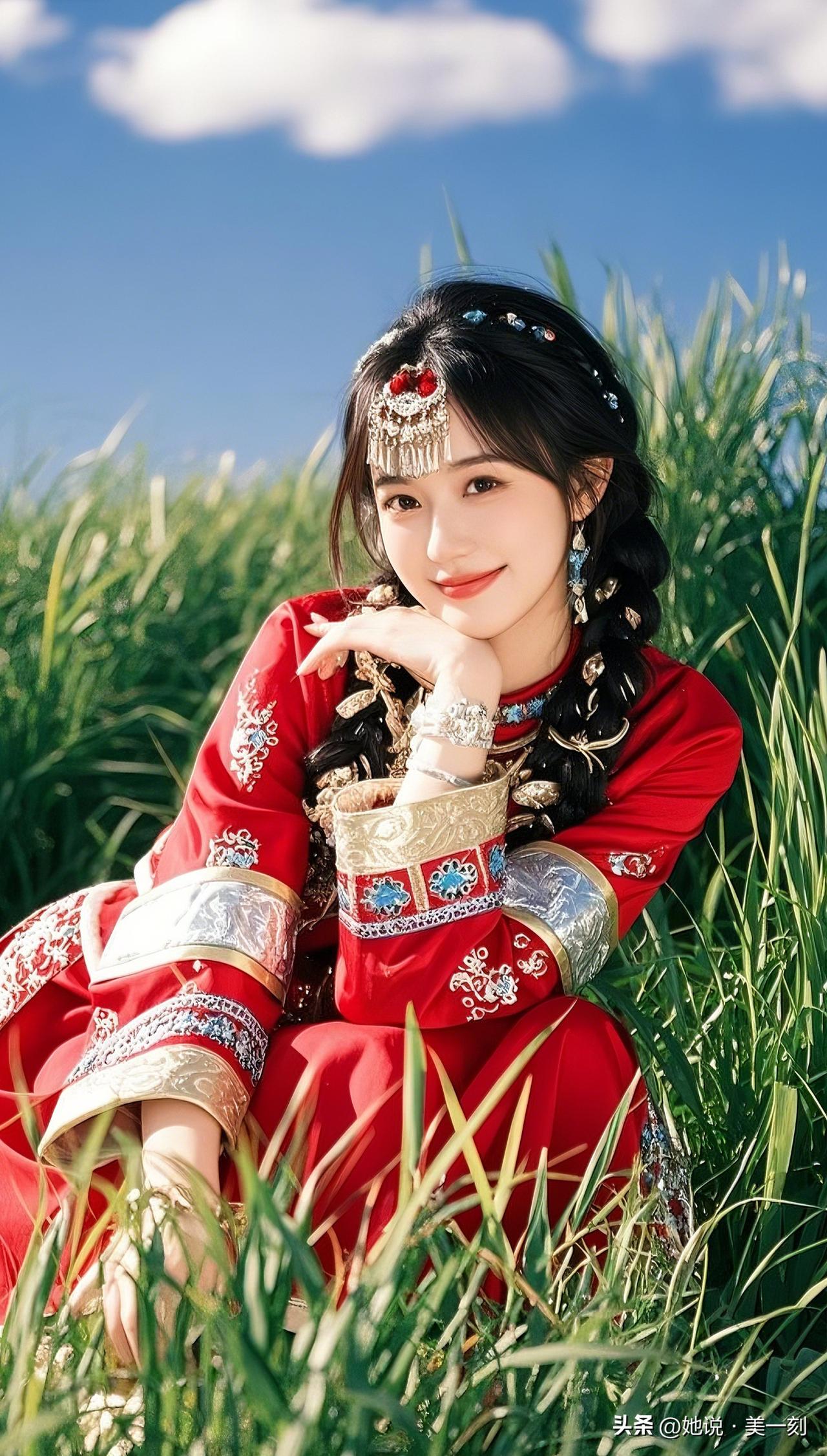 “时尚美人，置身花海，惊艳了时光”🌸💃🏻你手机里最美的光影记录是什么