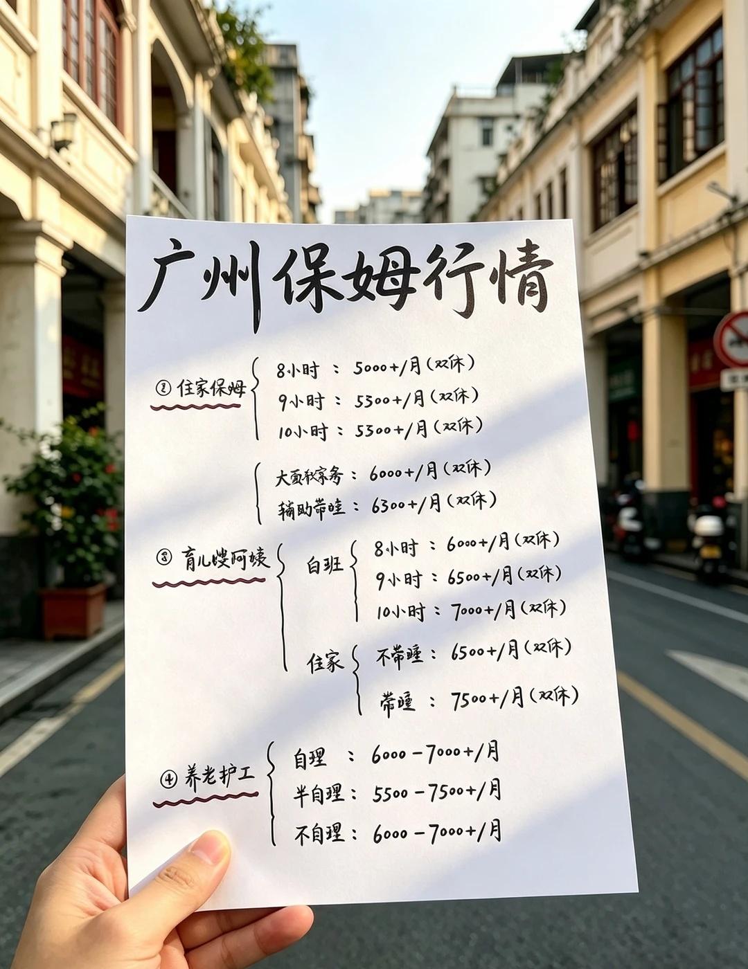 广州保姆行情|请阿姨先看表✨别乱踩坑
很多广州的宝子问请阿姨到底要花多少
整理好
