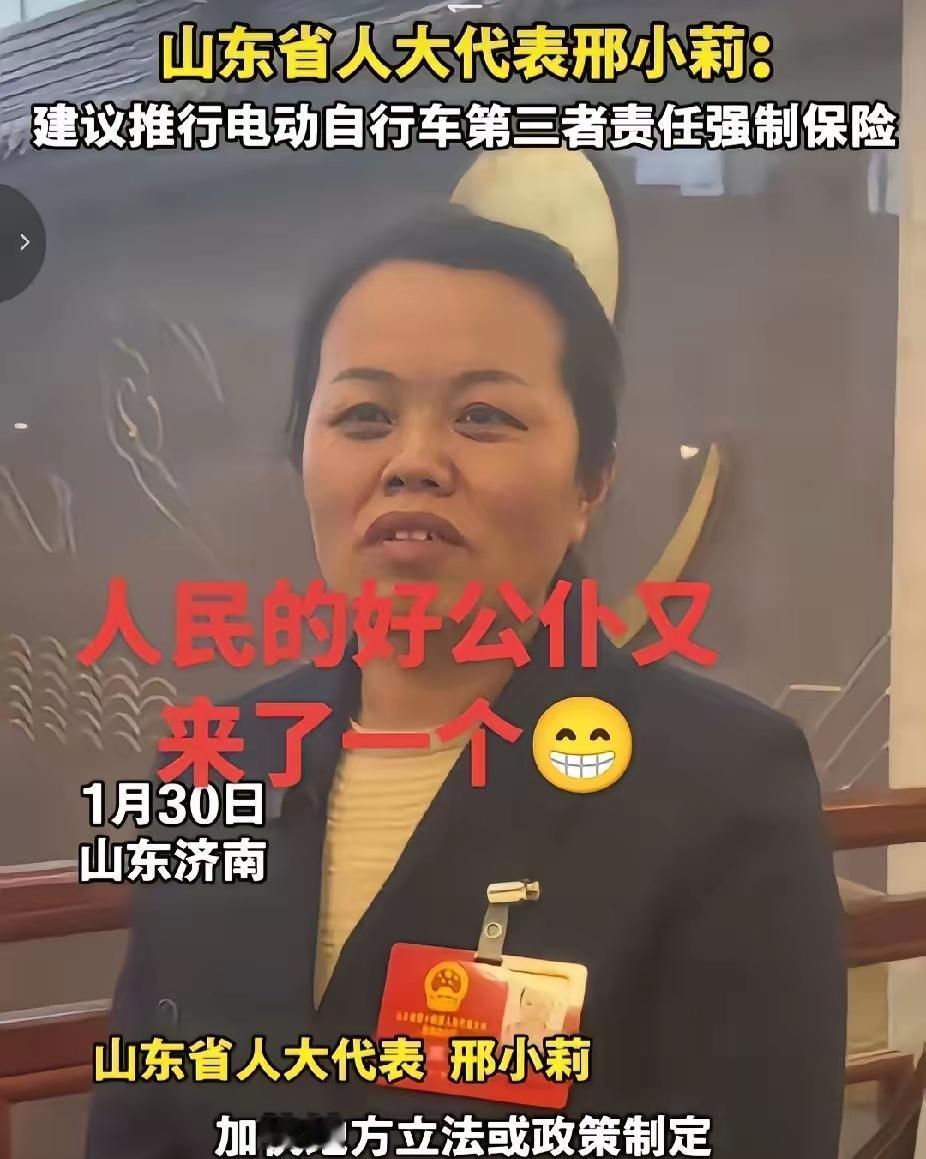 电动自行车保险这事儿，
又被代表提上日程了。
山东省人大代表刑小莉最近在会上建议