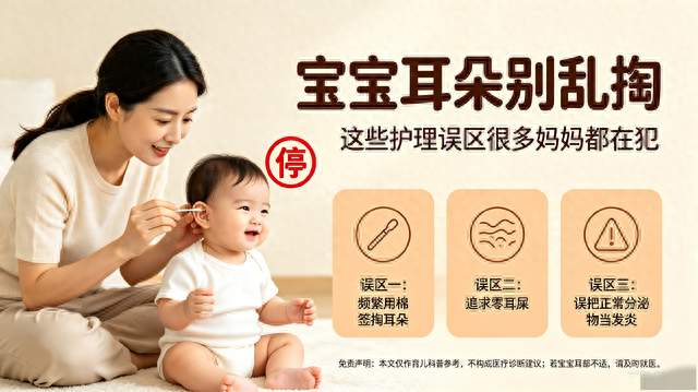 别再瞎掏了！宝宝耳朵3大护理误区，无数妈妈天天在犯错