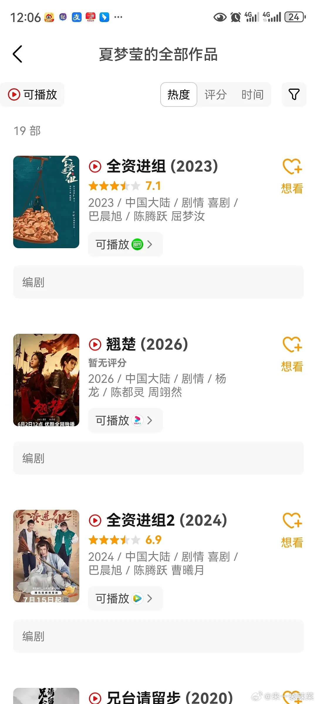 有网友觉得陈都灵、周翊然《翘楚》剧情不舒服，觉得编剧剧情设定不好看大家看了吗翘楚