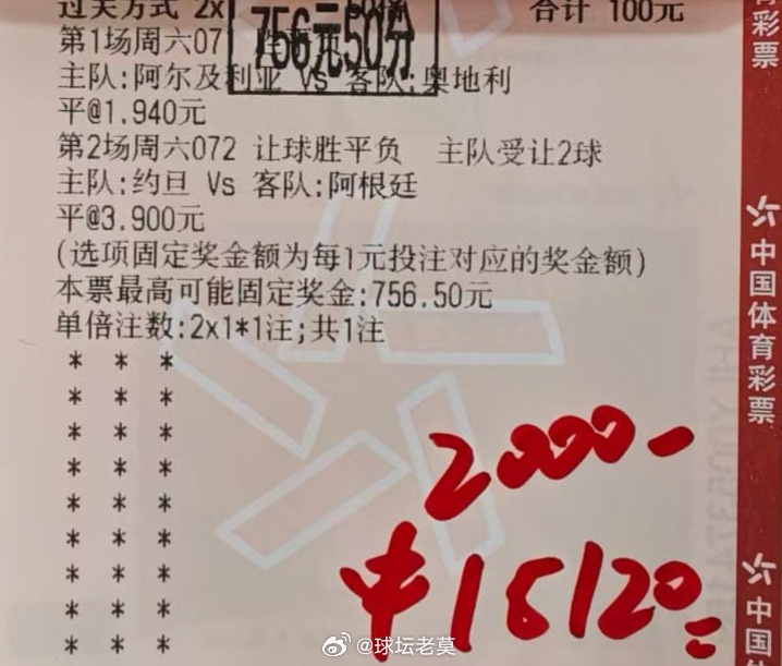 今日二串稳稳拿捏，赛前看好的两场平局全部打出，约旦vs阿根廷