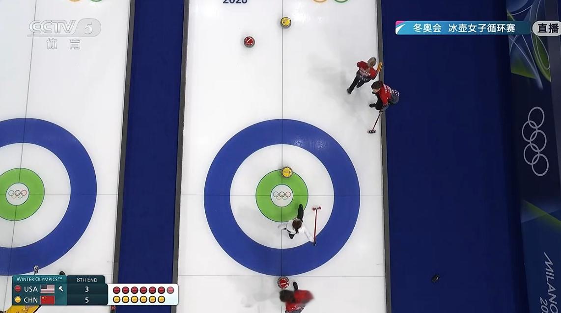 2026年米兰科尔蒂纳冬奥会 美国一垒几乎溜壶 