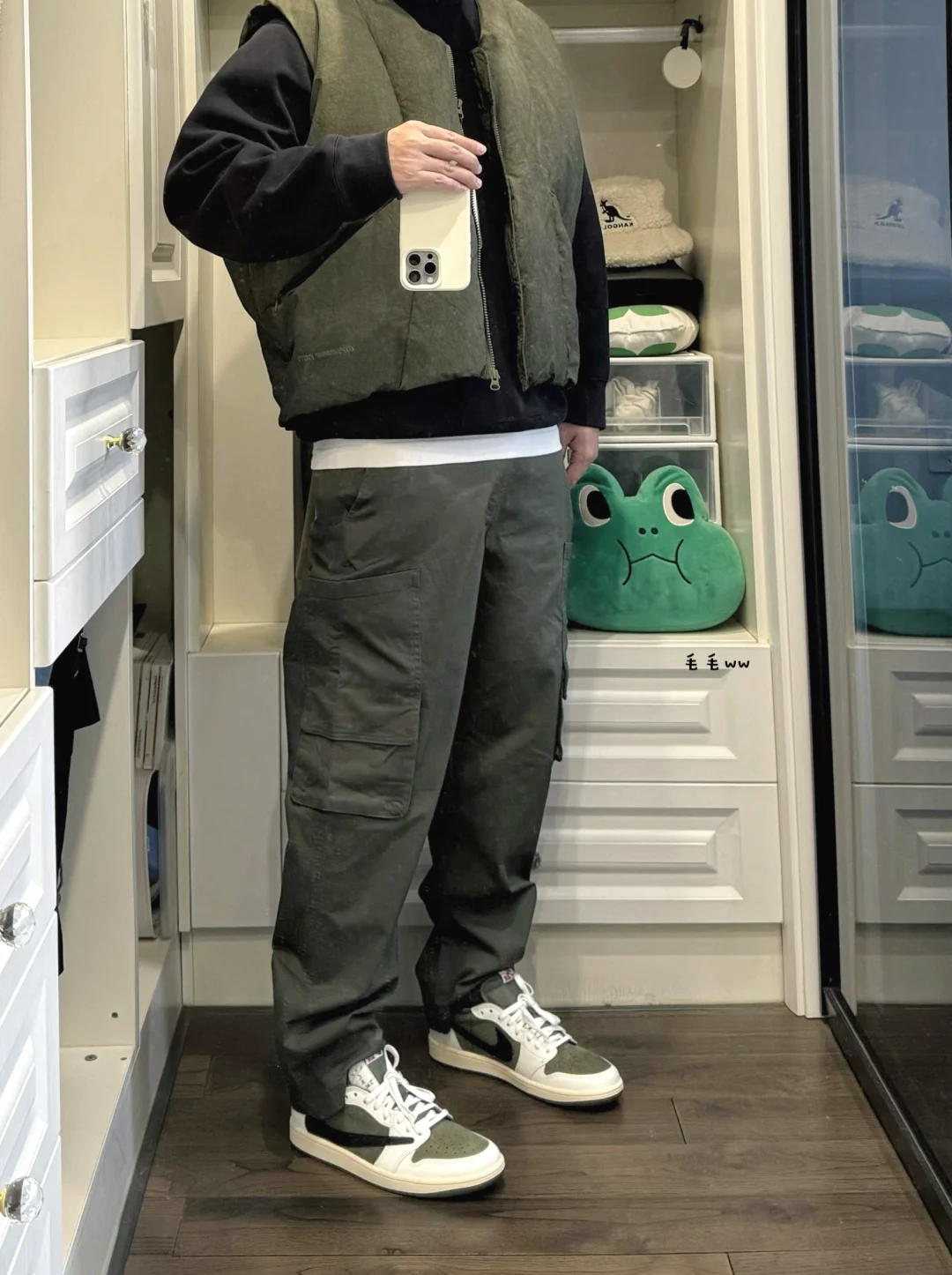 马甲叠穿｜军绿色穿搭