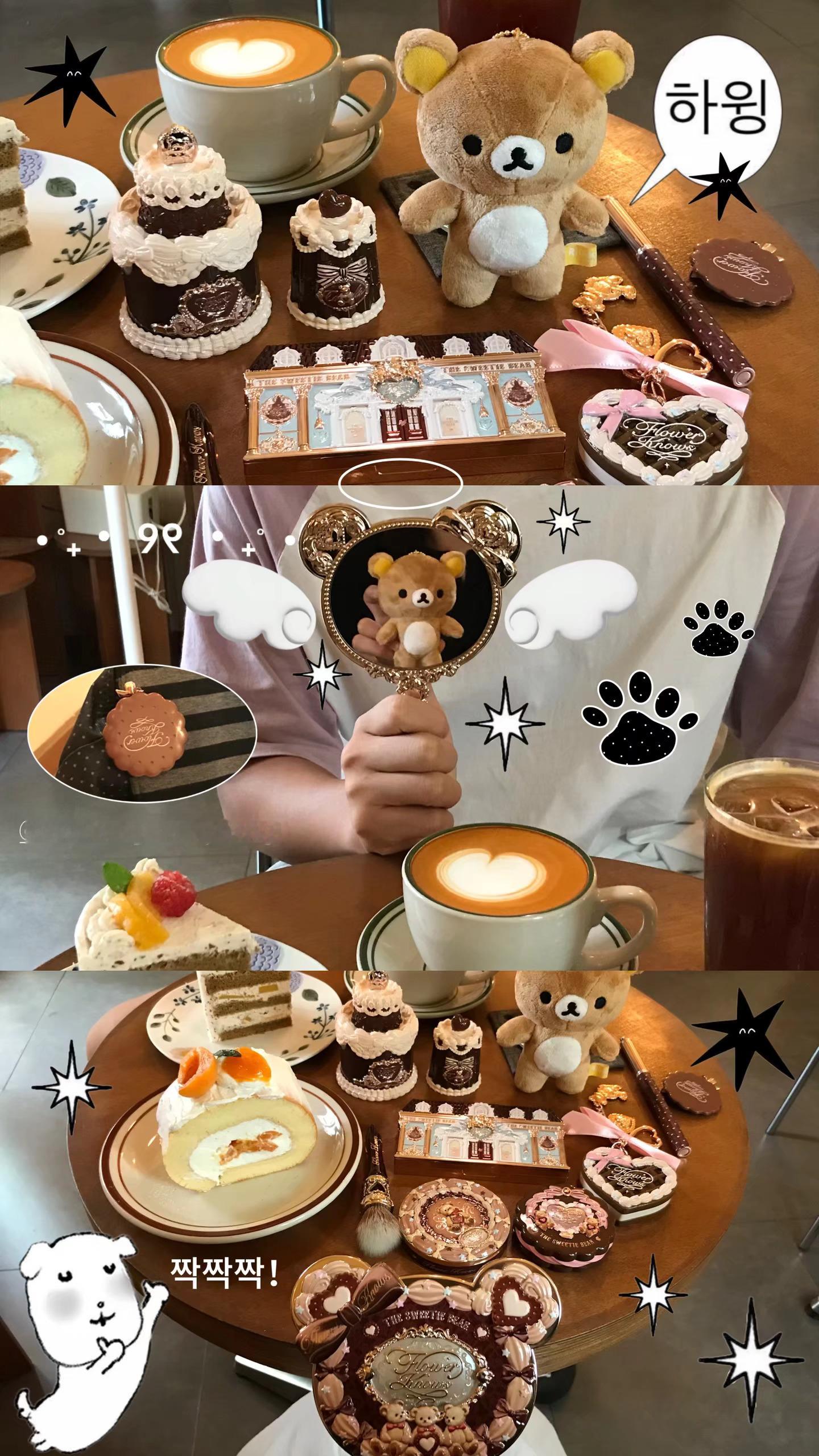 ʚ 𖤐 • ₊˚🥨 ✫⋆ ˚☕️・. ɞ咬一口甜心小熊 - ... ​​​