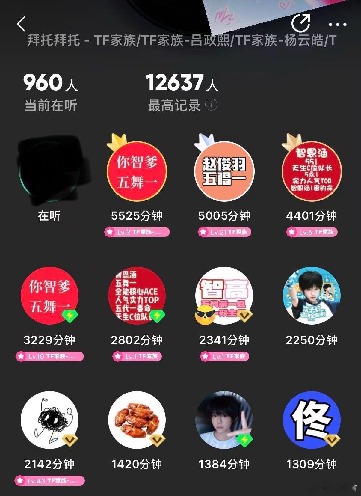 五代新歌《拜托拜托》QQ音乐听歌时长排行前几名有智恩涵 赵俊羽 沈子航 佟弋 杨