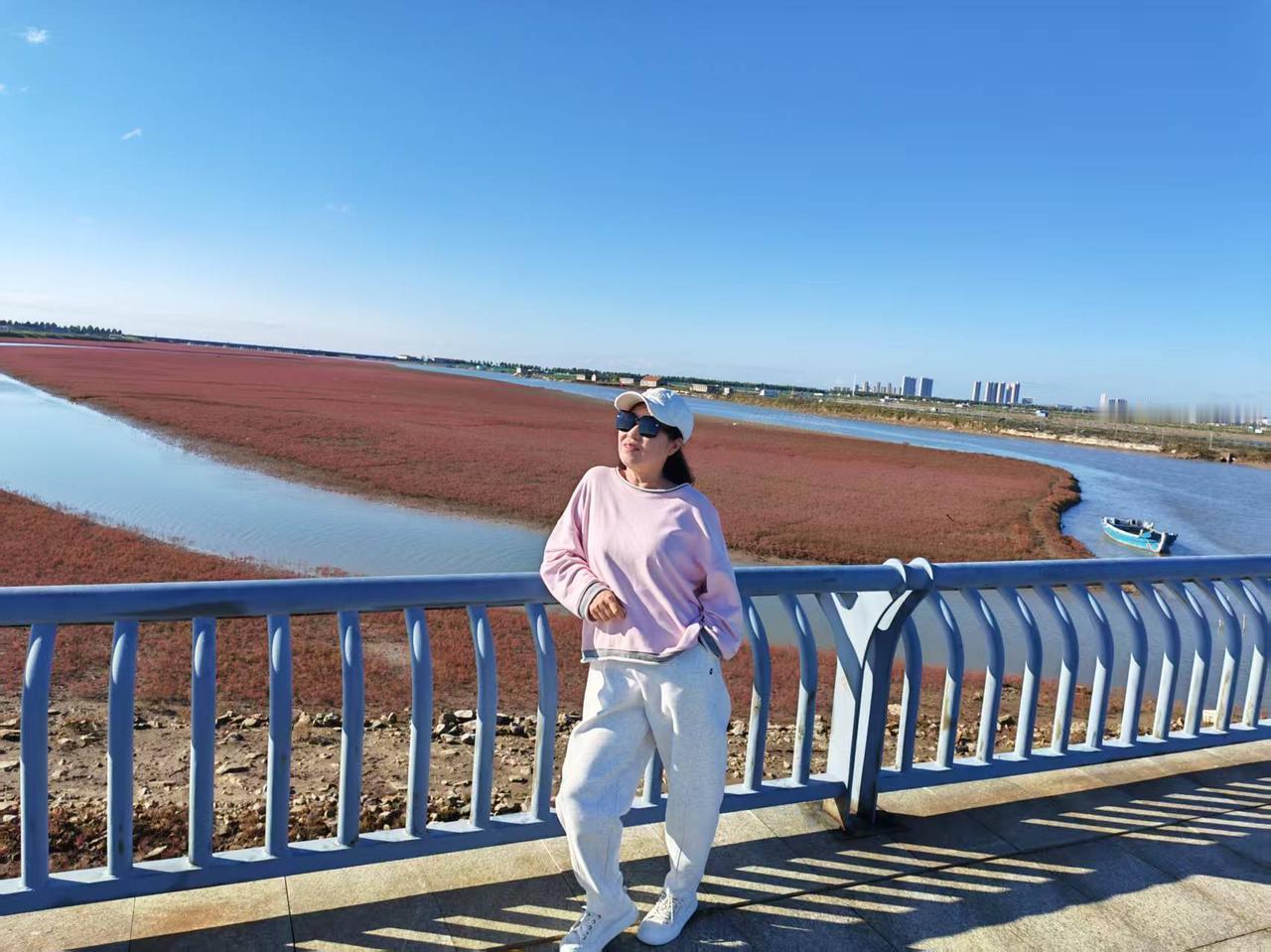 南海新区红海滩湿地
开车从银滩出发三十八公里，导航南海新区红海滩湿地。建议穿浅色