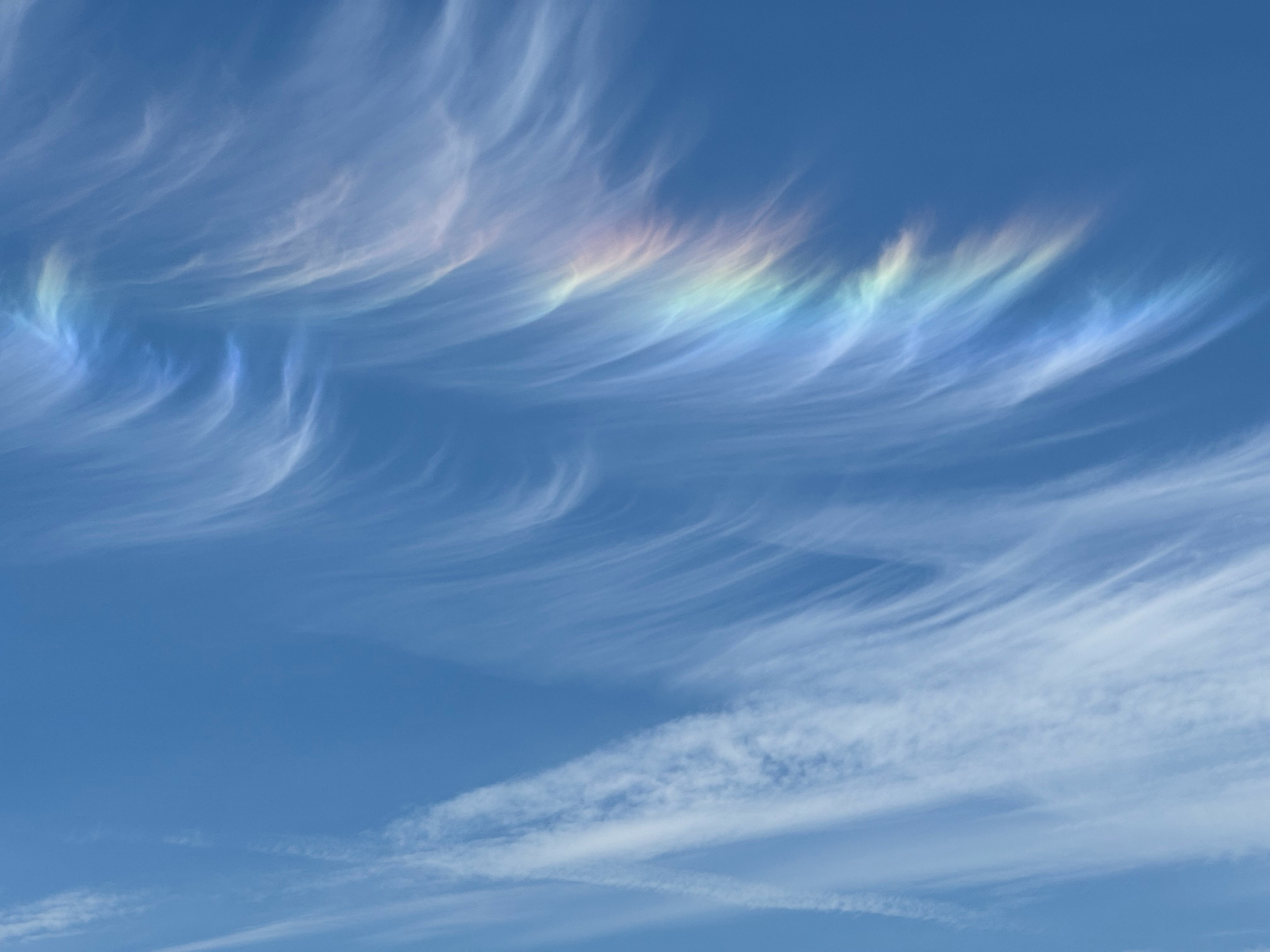 哇塞～这个云本身已经很美了竟然还加上了彩虹🌈  ​​​