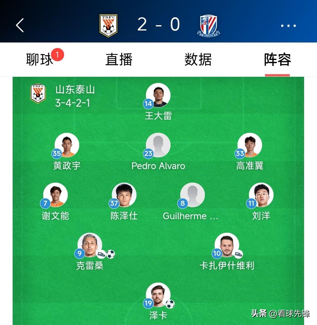 疯狂！泰山队3分钟2球，主场领先申花队！中超山东泰山遇上上海申花，近期球队战绩不