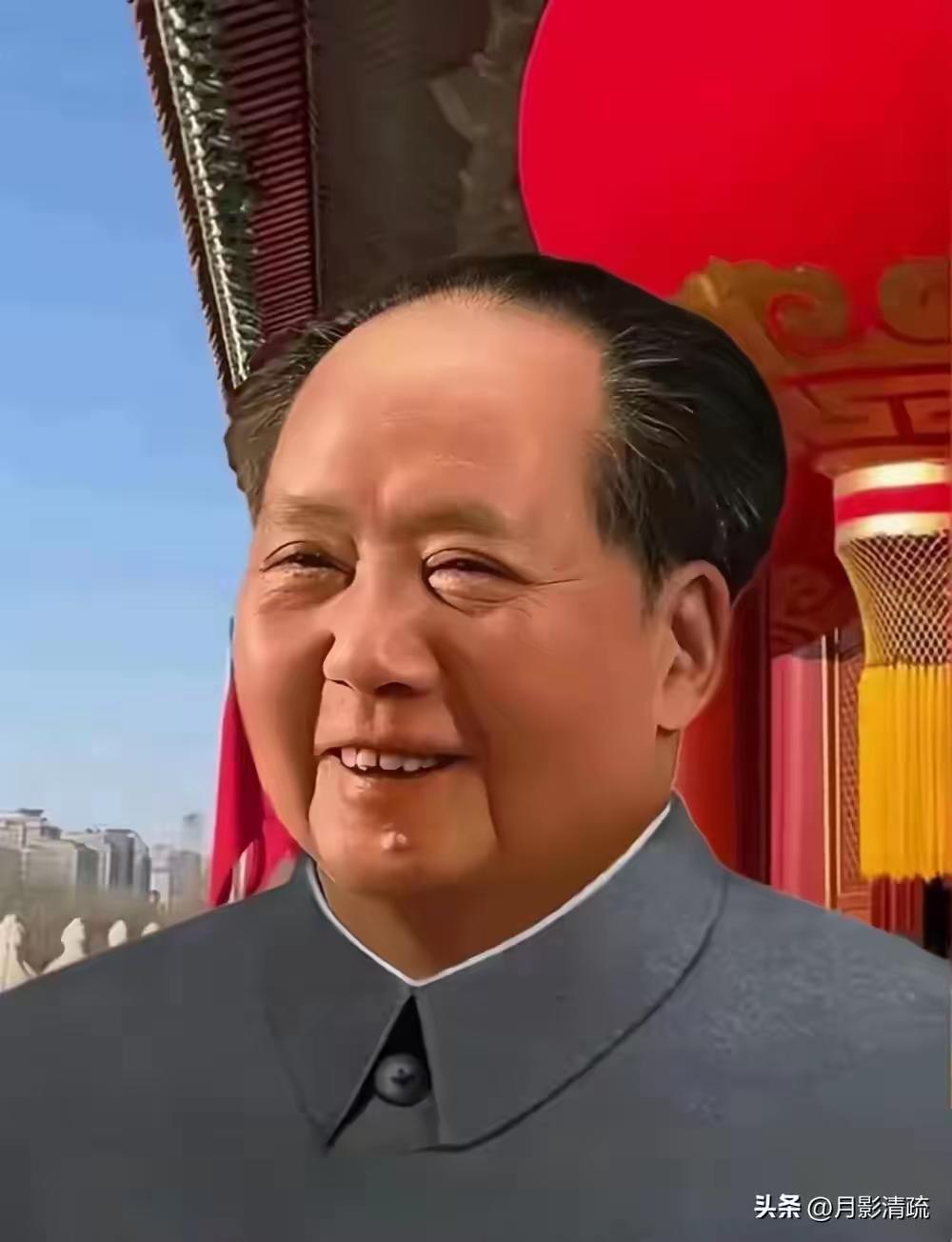 张灯结彩的天安门城楼上！