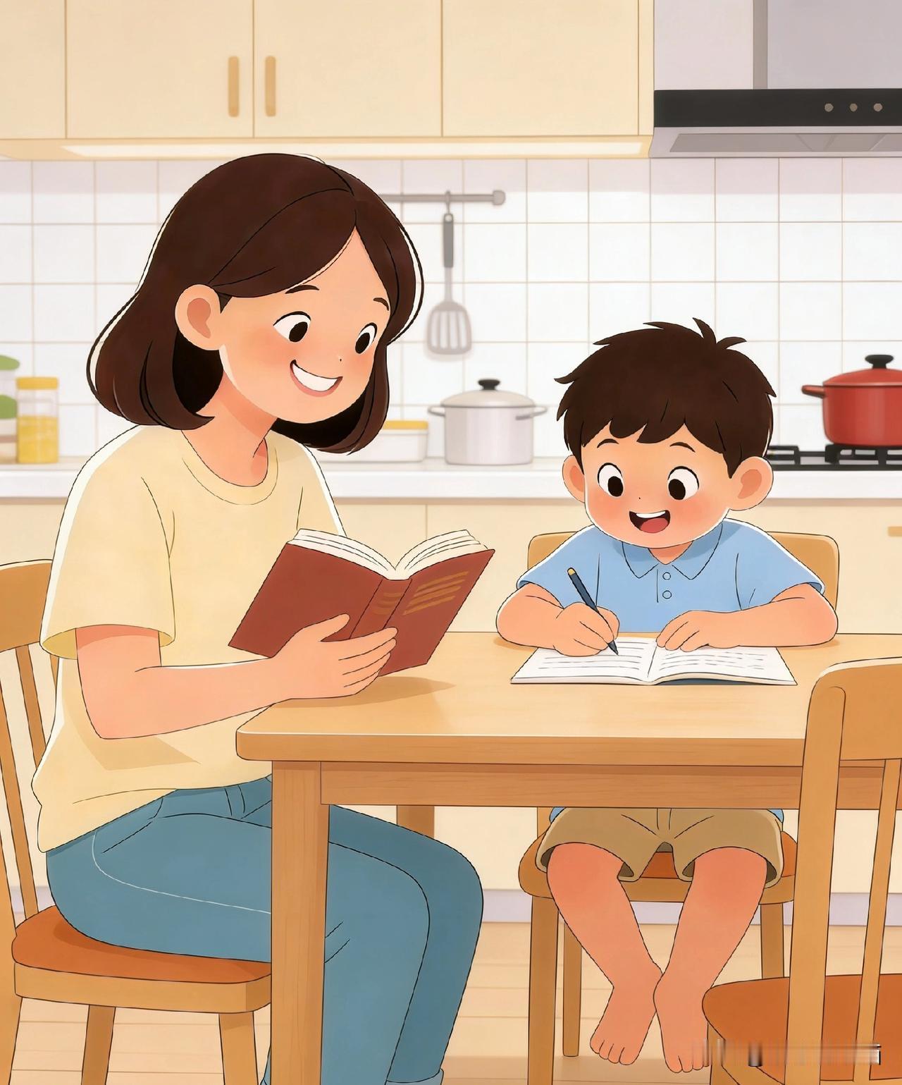 任何时候
都要记住
千万不要
当着孩子的面玩手机

你催着孩子专心写作业，而自己