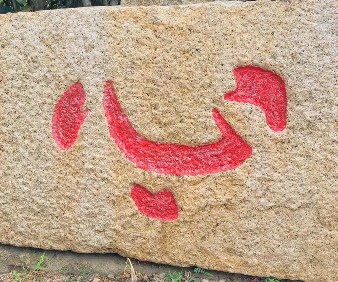 第一次去泉州开元寺，
发现一块不起眼的石头，
上面写了一个“心”，
可奇怪的是，