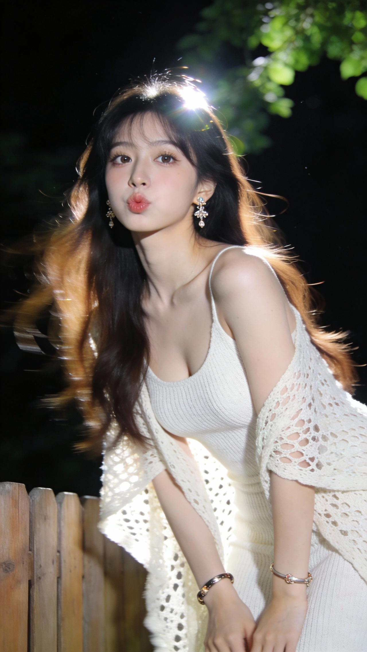 夜色撩人，轻吻月色。