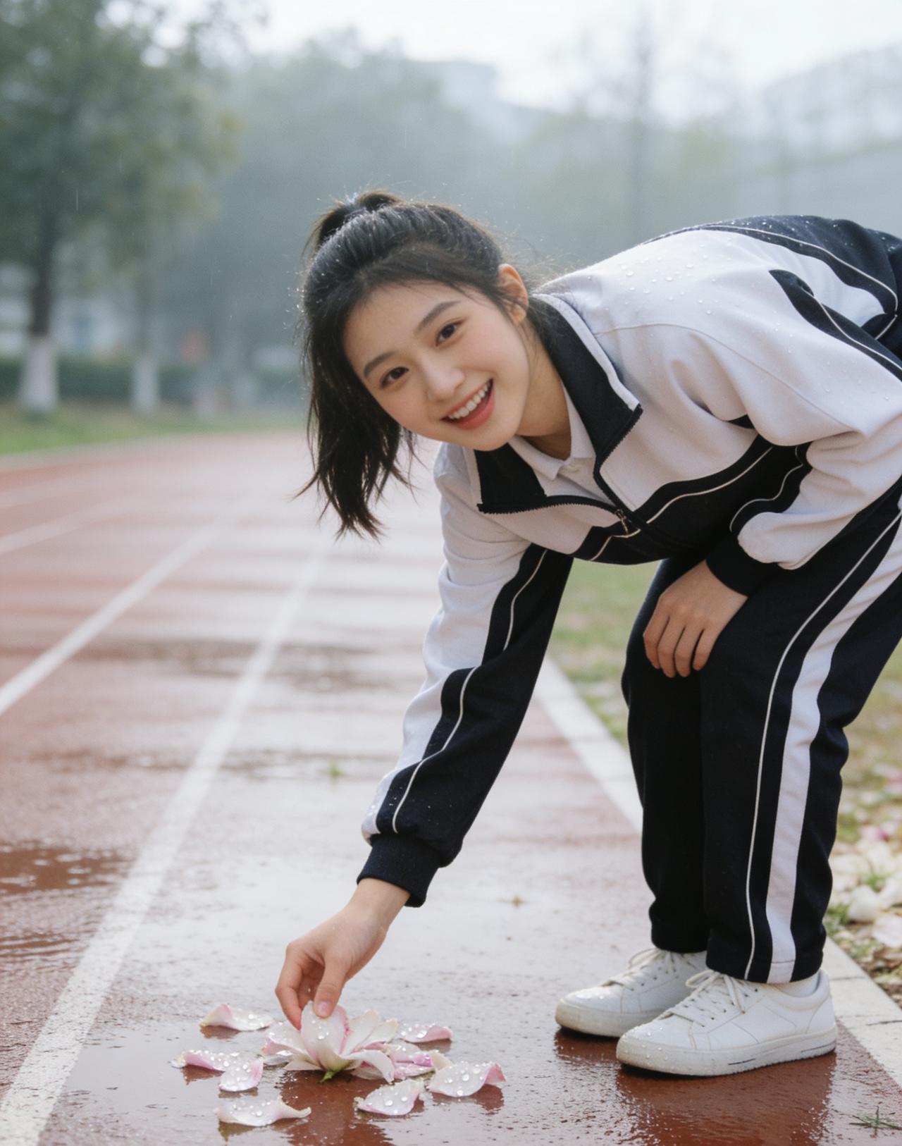 晨跑撞见玉兰落瓣，弯腰拾起，清香钻入掌心——春天偷偷吻了我。