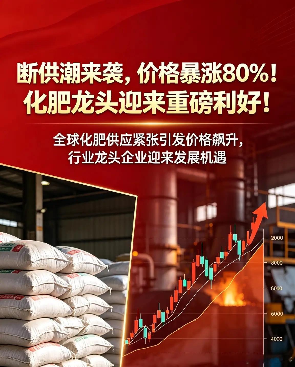断供潮来袭，价格暴涨80%！化肥龙头迎来重磅利好！！5月8日，央视财经与财联社联