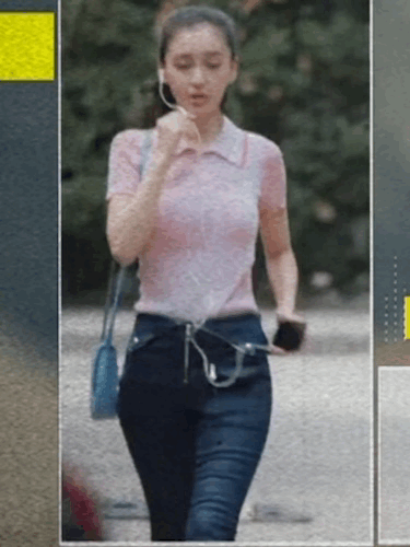 应该很多人没看过杨颖穿牛仔裤走路这段吧，真的让人赏心悦目，如沐春风，太有活力了！