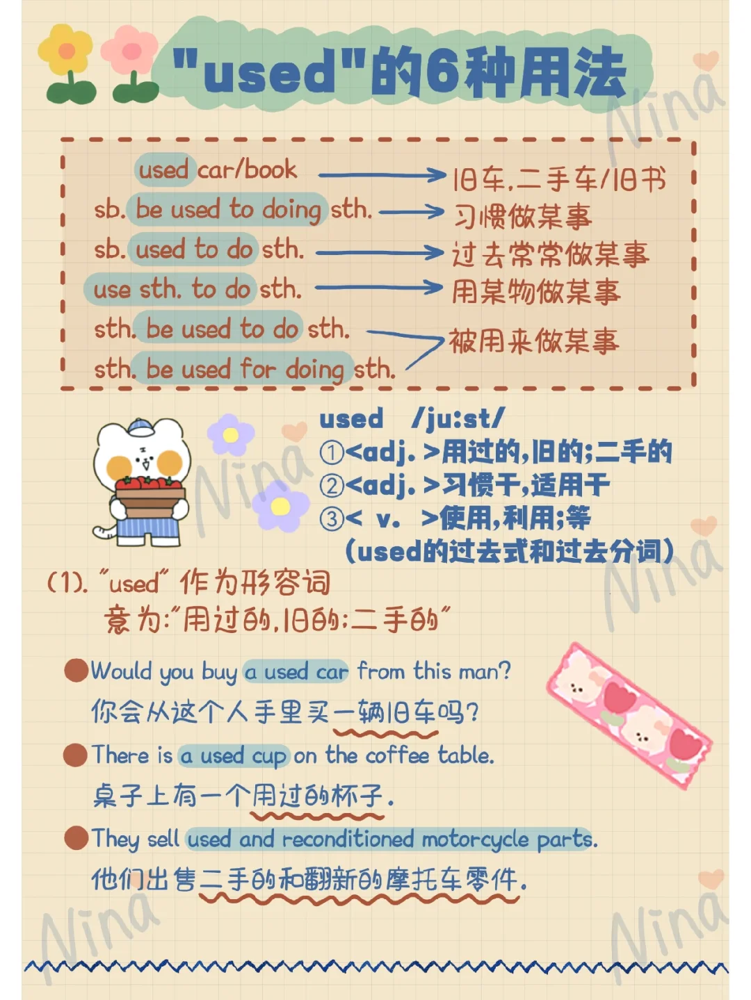🌸used的⑥种用法–超详细整理