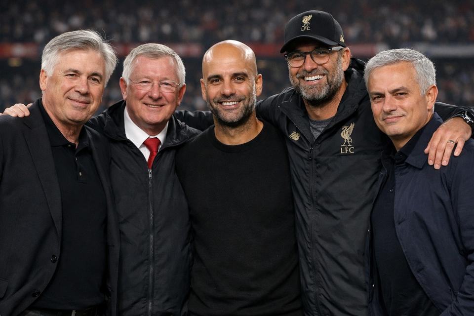 英超历史五大名帅，每家豪门一名。

曼联代表弗格森，英超历史第一教练。

曼城代