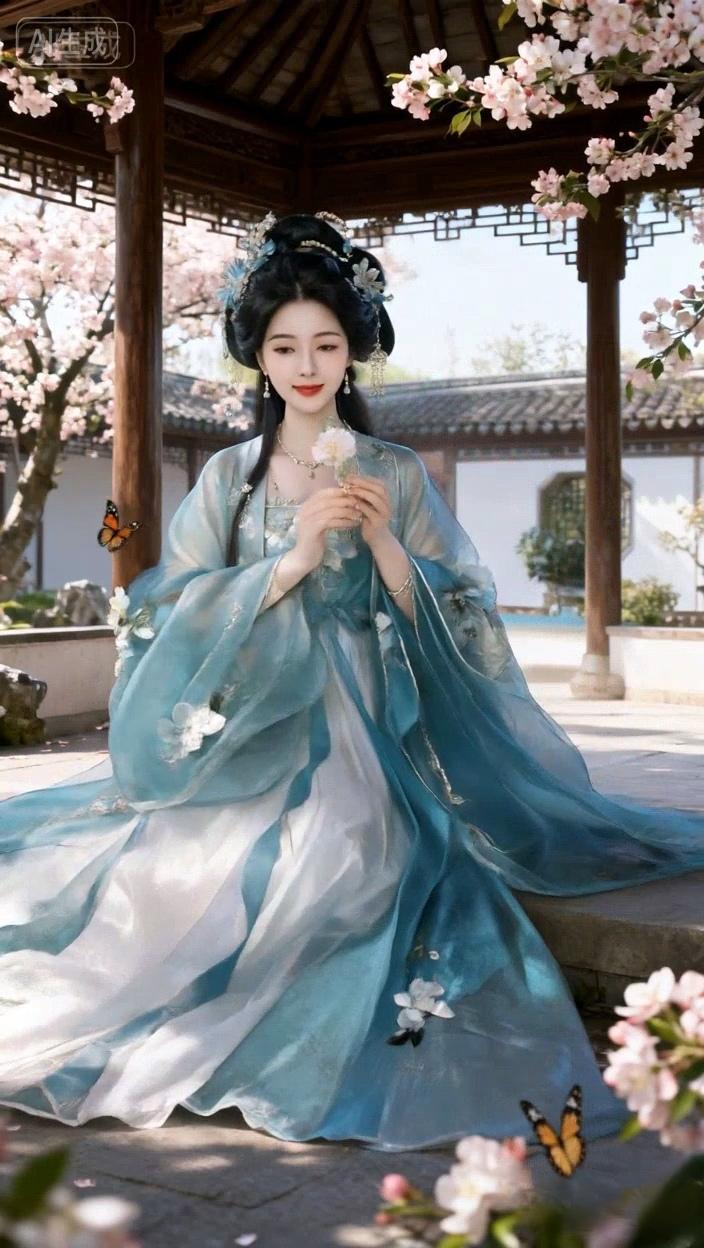 七绝●春意阑珊/古韵   

蝶绕花鲜百卉欢，
光明院雅妹姿端。
情难自禁蹁跹舞