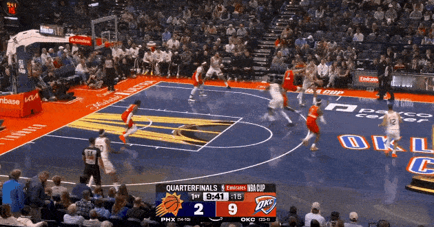 雷霆这防守很强，华莱士连续两次抢断，亚历山大连拿四分



雷霆防守太好了！华莱