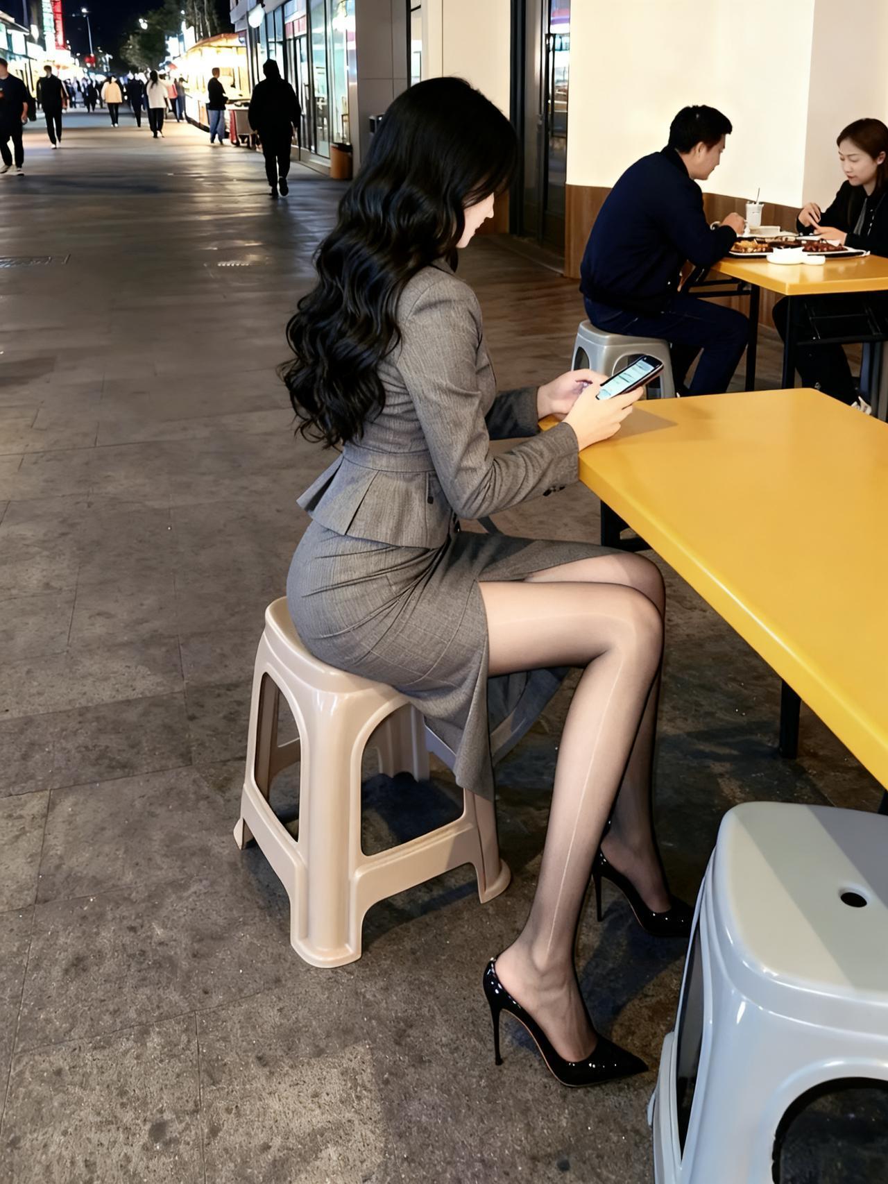 这脚后跟戳住我心窝了，如果碰到这样的美女你敢上去搭讪吗？