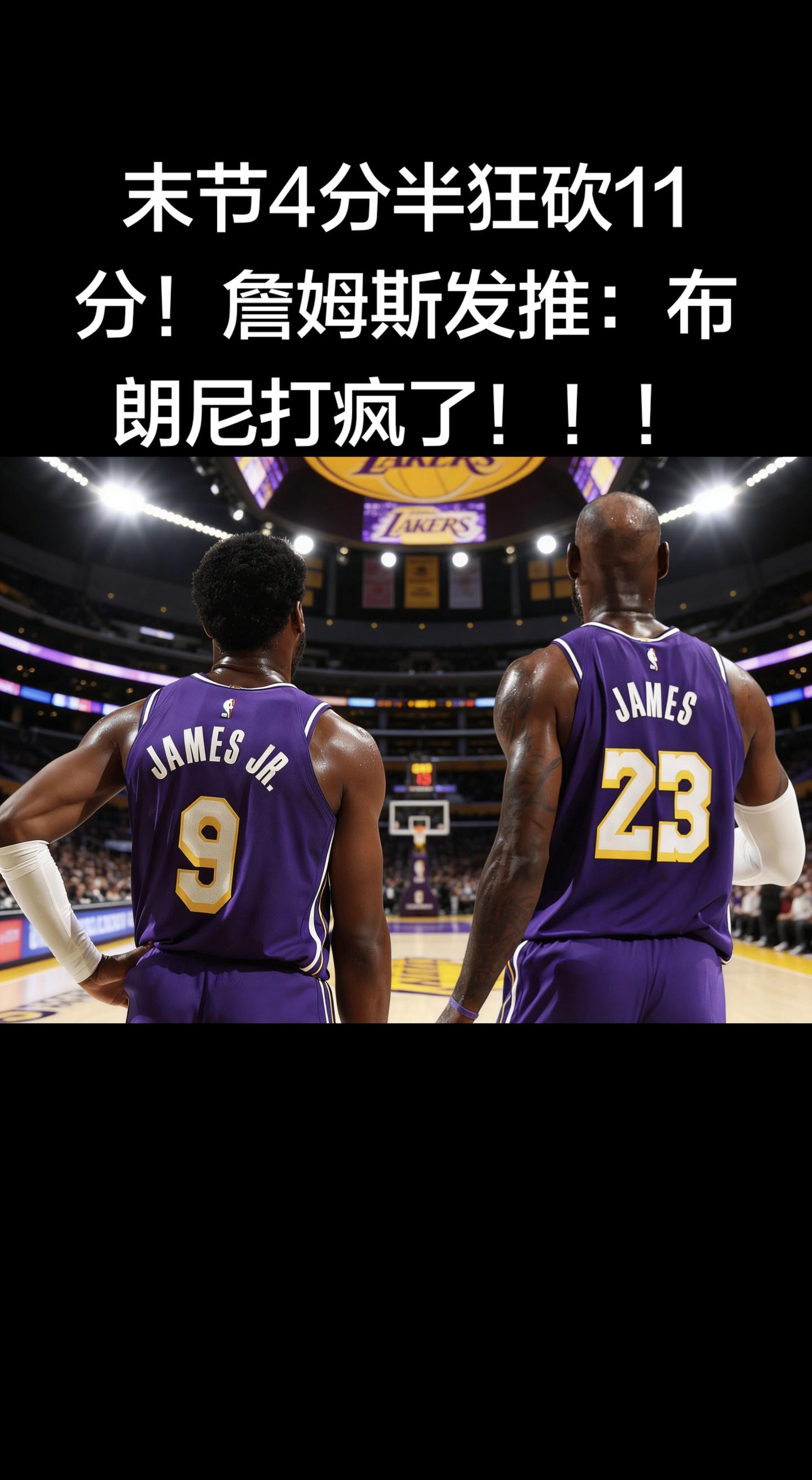 🔥末节暴走！布朗尼接管比赛！ 第四节最后4分半钟，布朗尼火力全开，狂...